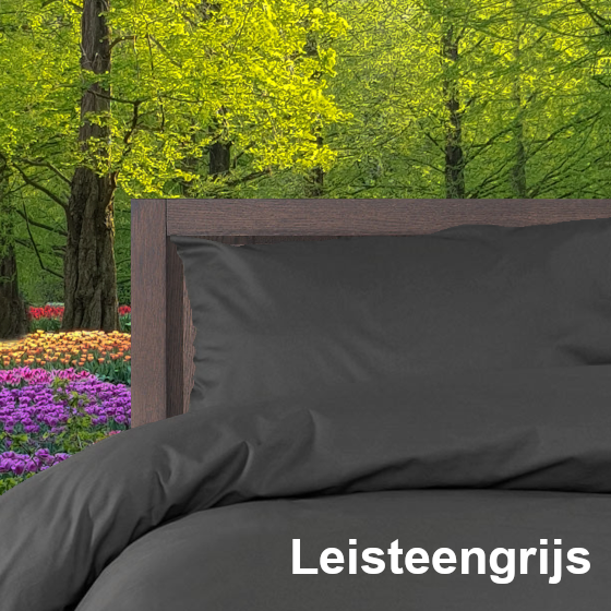 35 Dekbedovertrek Double Face effen Leisteengrijs Alpa Bedden Tussen de Wol